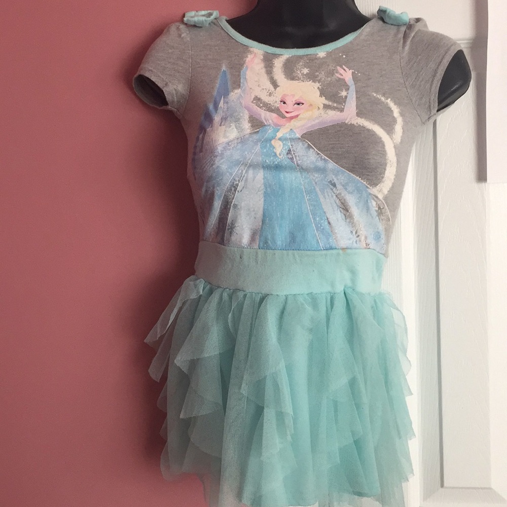 A blue and gray frozen kids t-shirt